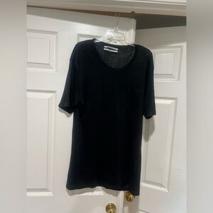 Robert Geller Men’s Sz Medium Linen Black T-shirts Minimalist Casual Base Layer